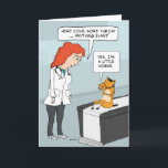 Carte Funny Little Horse Get<br><div class="desc">This cute and funny get well card fea doctor checking up on a patient has some classic symptoms ...  et is a little horse. Thanks for choosing this original by design © Chuck Ingwersen and supporting me — an independent artist ! I post cartoons every day on Instagram: https://www.instagram.com/captainscratchy</div>