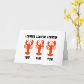 Carte Funny lobster (Fleur jaune)