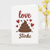 Carte Funny Love Stinks Poop Card (Fleur jaune)