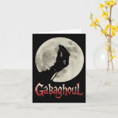 Carte Funny Lune à main Gabagool Halloween (Fleur jaune)