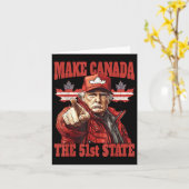 Carte Funny Make Canada 51e État (Fleur jaune)