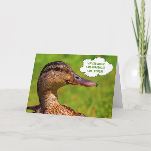 Carte Funny Mallard Duck Affirmation Anniversaire (Devant)
