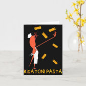 Carte Funny Marcus The Worm Rigatoni Pasta  (Fleur jaune)
