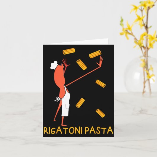 Carte Funny Marcus The Worm Rigatoni Pasta  (Fleur jaune)