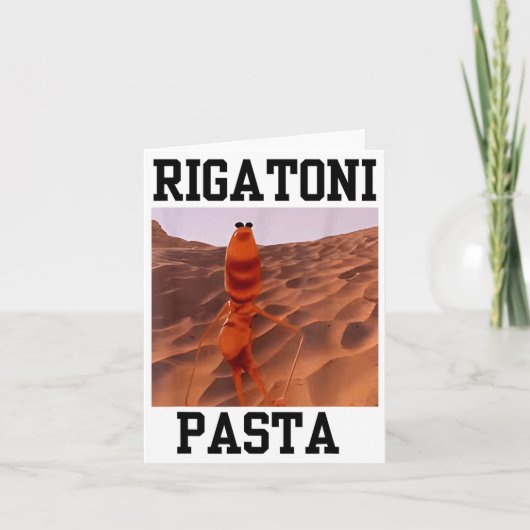 Carte Funny Marcus The Worm Rigatoni Pasta Robert Meme T (Devant)