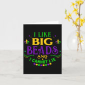 Carte Funny Mardi Gras 2019 J'Aime Les Grosses Perles Et (Fleur jaune)