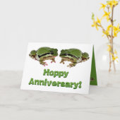 Carte Funny Mariage Anniversaire Grenouille Couple Photo (Fleur jaune)