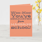 Carte Funny Massage School Graduation Félicitations (Fleur jaune)