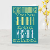 Carte Funny Massage School Graduation Félicitations (Fleur jaune)