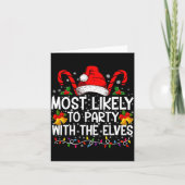 Carte Funny Matching Christmas Most Likely To Party (Devant)