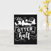 Carte Funny Matching Couple His And Her Otter Half Valen (Fleur jaune)