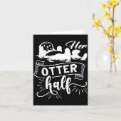 Carte Funny Matching Couple His And Her Otter Half Valen (Fleur jaune)