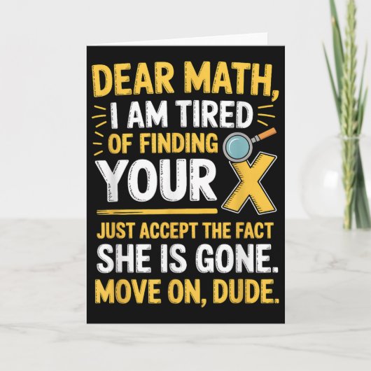 Carte Funny Math Design For Boys Girls Math Teachers Men (Devant)