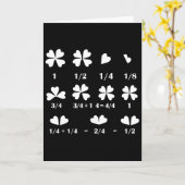 Carte Funny Math Fraction Four Leaf Clover Teacher St Pa (Fleur jaune)