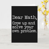Carte Funny Math Grow Up And Solve Your Own Problems (Fleur jaune)