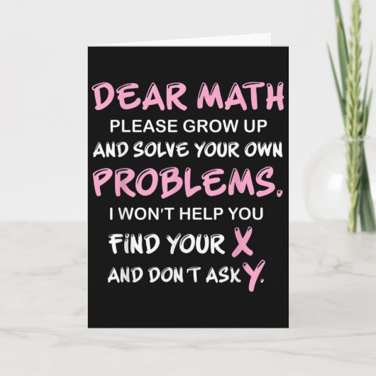 Carte Funny Math Quote (Devant)