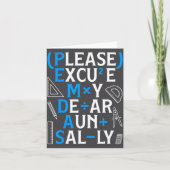 Carte Funny Math Rules Pemdas Pun Teachers Math Day  (Devant)