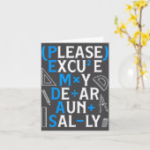 Carte Funny Math Rules Pemdas Pun Teachers Math Day  (Fleur jaune)