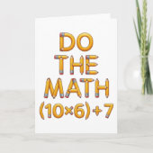 Carte Funny Math Teacher Do The Math (9x7)+4 (Devant)