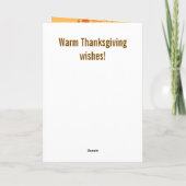 Carte Funny Math Teacher Thanksgiving Card – Turkey (Dos)