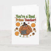 Carte Funny Math Teacher Thanksgiving Card – Turkey (Devant)