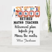 Carte Funny maths teacher retirement quote (Devant)
