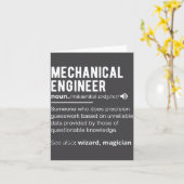 Carte Funny Mechanical Engineer Definition Engineering  (Fleur jaune)