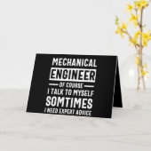 Carte Funny Mechanical  Engineer Gift (Fleur jaune)