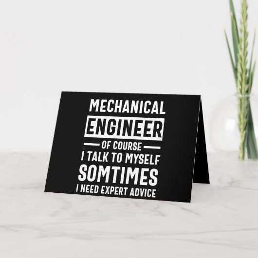 Carte Funny Mechanical  Engineer Gift (Devant)