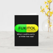 Carte Funny Medication Gooditol Capsule Pharmacy Humor (Fleur jaune)