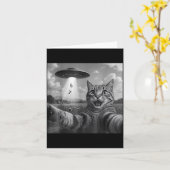 Carte Funny Meme Cat Selfie Six Seven Retro Cat 67 Anima (Fleur jaune)