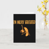 Carte Funny Meme I'm Mildly Irritated Marcus The Worm Sa (Fleur jaune)