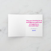 CARTE FUNNY MERMAID THEMEME ANNIVERSAIRE DE ENFANT CAKE (Intérieur)