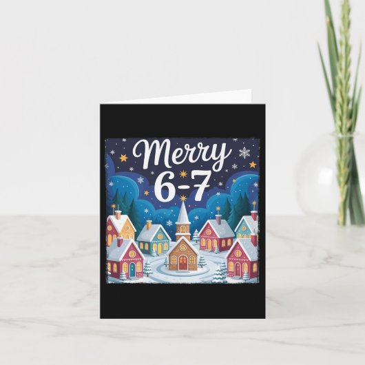 Carte Funny Merry 6 7 Six Seven Meme Christmas Women Men (Devant)
