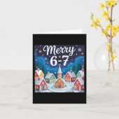 Carte Funny Merry 6 7 Six Seven Meme Christmas Women Men (Fleur jaune)
