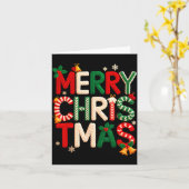 Carte Funny Merry Christmas Yarn Crochet Knitting Quilte (Fleur jaune)