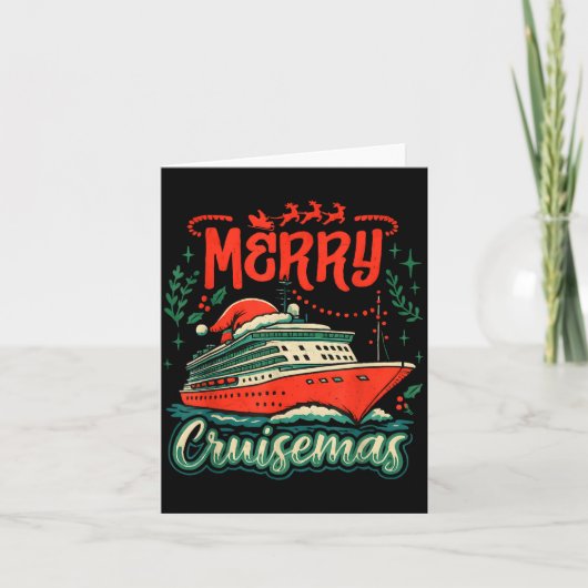 Carte Funny Merry Cruisemas Holiday Cruise Vacation (Devant)