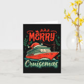 Carte Funny Merry Cruisemas Holiday Cruise Vacation (Fleur jaune)