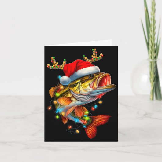 Carte Funny Merry Fishmas B Fish Fishing Christmas Xmas (Devant)