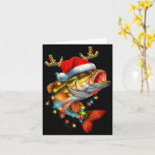 Carte Funny Merry Fishmas B Fish Fishing Christmas Xmas (Fleur jaune)