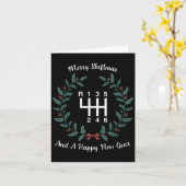 Carte Funny Merry Shiftmas And A Happy New Quote Mechani (Fleur jaune)