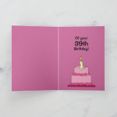 Carte Funny Middle Aged 39th Birthday (Intérieur)