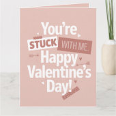 Carte Funny Minimalist Retro Pop Valentine's Day  (Devant)
