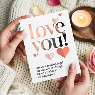 Carte Funny Minimalist Your Mine Valentine's Day 