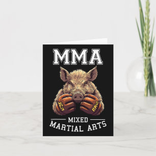 Carte Funny Mixed martial art Boar Thai Boxing Cage Comb