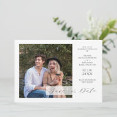 Carte Funny Modern Typography Script  Minimalist Wedding (Debout devant)