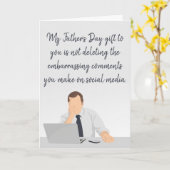 Carte Funny Mon Fête des pères cadeau pour vous sur les (Fleur jaune)