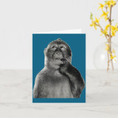 Carte Funny Monkey Meme With Retro Odore Humor Art Style (Fleur jaune)