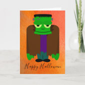 Carte Funny monstre franken thème Halloween (Devant)