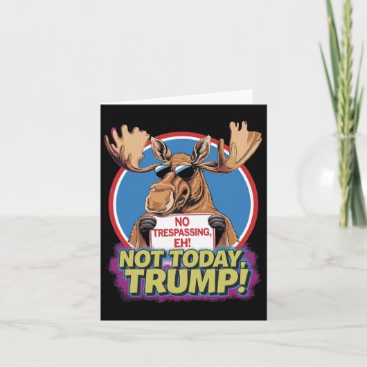 Carte Funny Moose Canada Devient 51E État Des États-Unis (Devant)